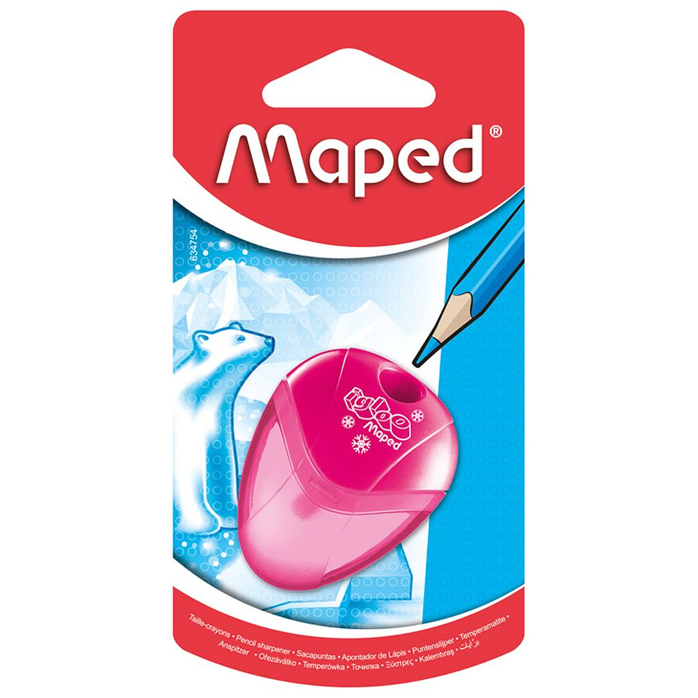 Точилка Maped "I-Gloo", 1 отверстие, с контейнером, блистер - 3
