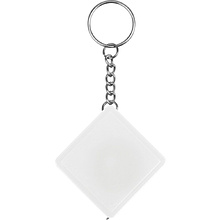 Брелок-рулетка "Дюйм", белый, серебристый 