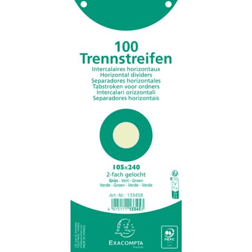 Разделитель для документов "Exacompta" картонный, зеленый - 3