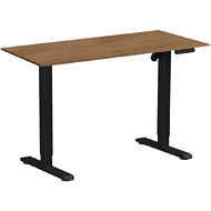 Стол с электроприводом WellDesk Basic 1200x675х18 черный/дуб стирлинг (9191456+9197777)