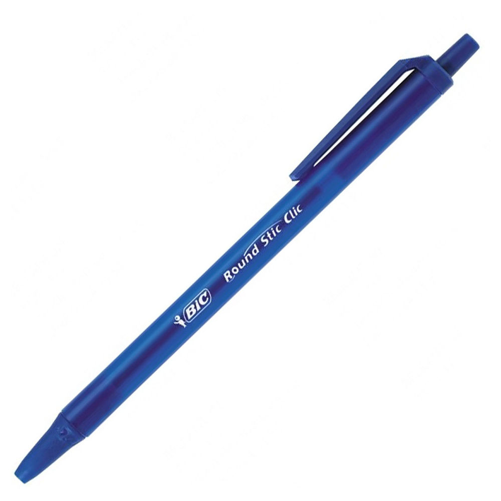 Ручка шариковая автоматическая "Bic Round Stic Clic", 0.32 мм, синий, стерж. синий