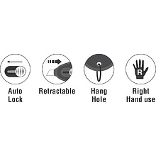 Нож для бумаги малый "Kangaro Miles", 9 мм, голубой