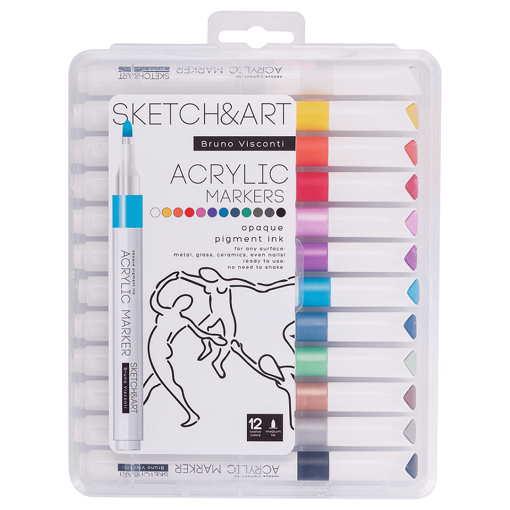 Набор маркеров художественных "Sketch&Art", 12 штук