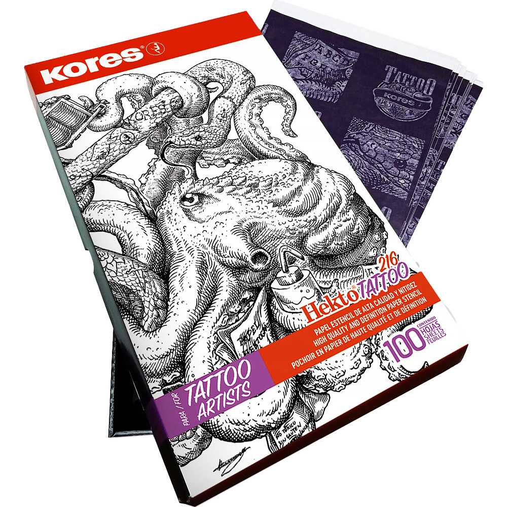 Бумага копировальная для татуировок "Kores Tattoo", A4, 100 листов - 2