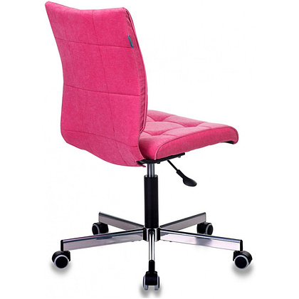 Кресло для персонала "Бюрократ СH-330M/VELV", ткань, металл, розовый - 3