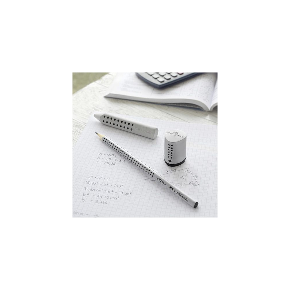 Карандаш простой "Grip 2001", 2B, без ластика, серебристый - 2