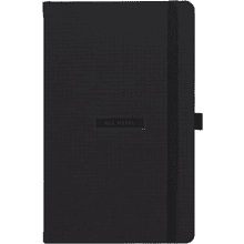 Блокнот "All metal green", А5, 96 листов, на резинке, черный, срез зеленый