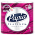 Бумага туалетная Papia Platinum, 11,9 м, 5 слоев, 4 рулона, 100% целлюлоза