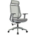 Кресло для руководителя Бюрократ MC-G411N-H сетка, ткань, серый, крестов. пластик, с подголов.