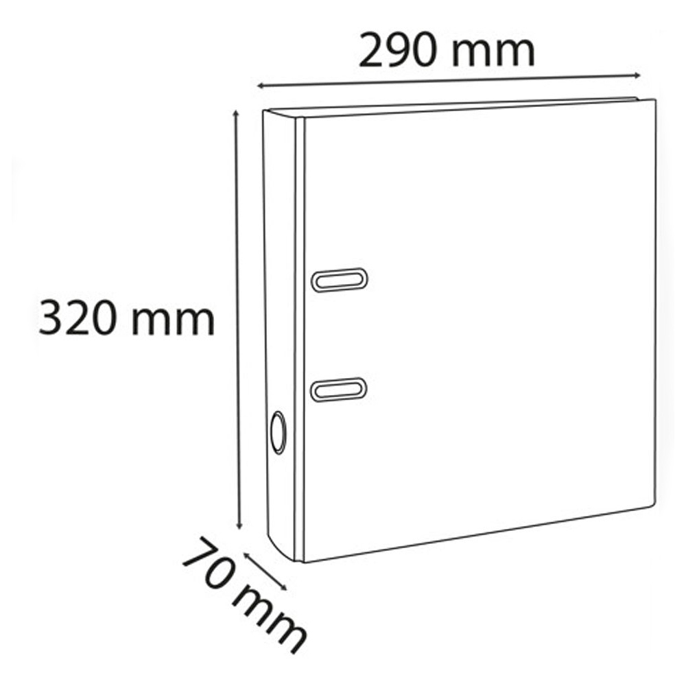 Папка-регистратор "Exacompta", A4, 70 мм, ПВХ, серый - 6