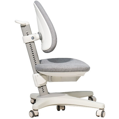 Кресло детское Ergosmart Maximus, ткань, серый, пластик, корпус белый, с чехлом "светлый лен" - 5