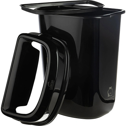 Корзина для мусора Luscan Prof Etalon, 32 л, с крышкой, черный - 3