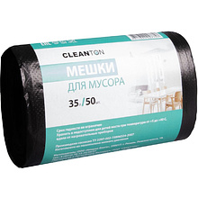 Мешки для мусора ПНД "Cleanton", 12 мкм, 35 л, 50 шт/упак