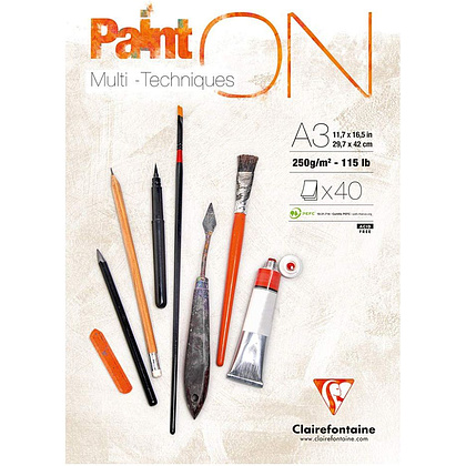 Блок-склейка "Paint'On", А3, 250 г/м2, 40 листов