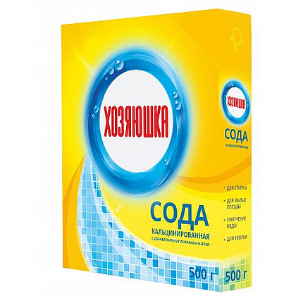 Сода кальцинированная с добавлением метасиликата натрия "Хозяюшка", 500 г, универсальный