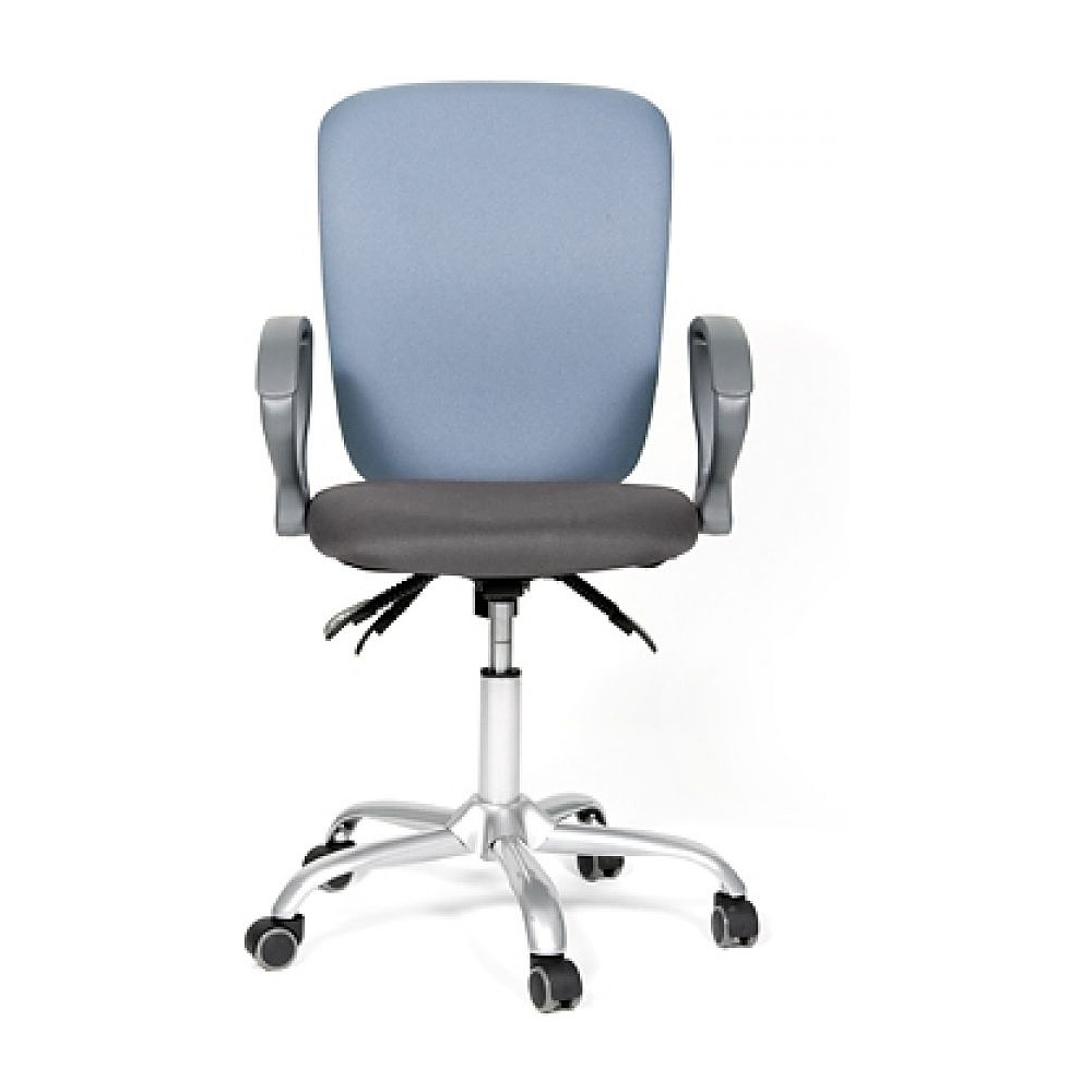 Кресло для персонала "Chairman 9801", ткань, металл, синий - 2