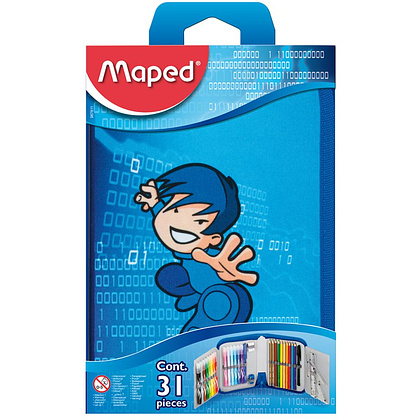 Пенал Maped "Karate", 1 отделение, с наполнением - 4