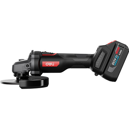 Угловая шлифмашина Deli RS EDE-JM20-2D4 20 В, 125 мм, 2 АКБ, 4 Ач, сумка - 6