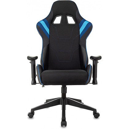 Кресло игровое Zombie VIKING 4 AERO, экокожа, ткань, пластик, черный, синий - 18