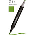 Маркер перманентный двусторонний "Sketchmarker Brush", G11 желто-зеленый
