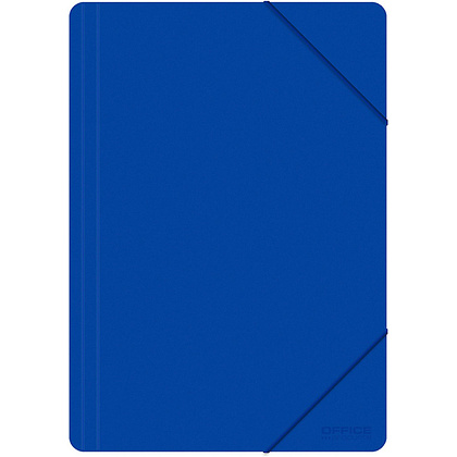 Папка на резинках "Office Products", A4, 15 мм, пластик, синий