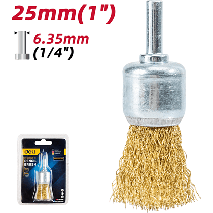 Щетка для дрели Deli YS EDH-GSS025-E6, плоская, проволочная - 3