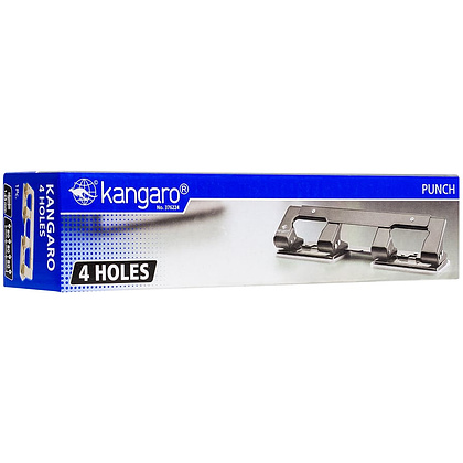 Дырокол Kangaro "4 отверстия", 12 листов, черный - 2