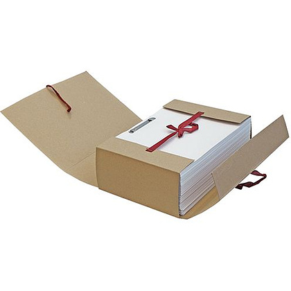 Папка-скоросшиватель с завязками, 70 мм, 4 завязки, крафт - 4