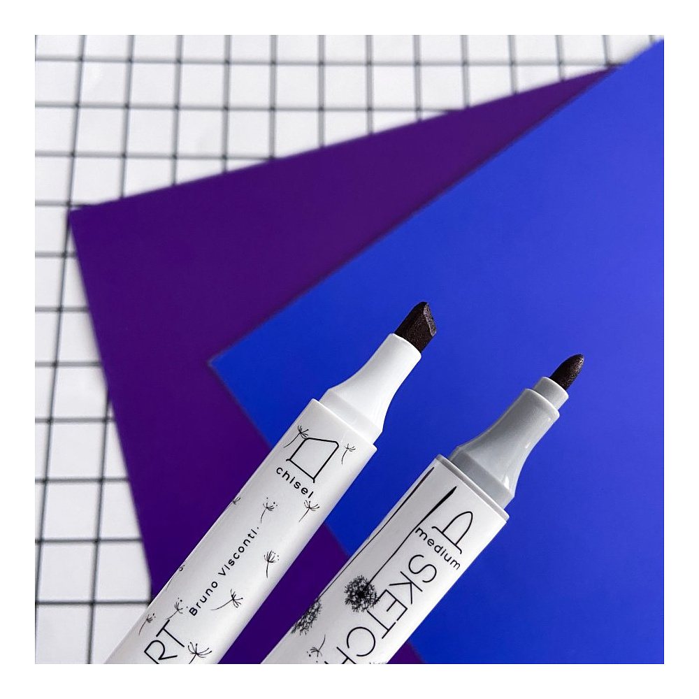 Маркер перманентный двусторонний "Sketch&Art", черный - 4