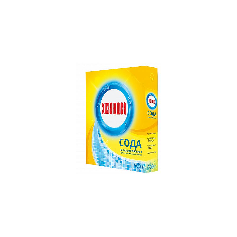 Сода кальцинированная с добавлением метасиликата натрия "Хозяюшка", 500 г, универсальный