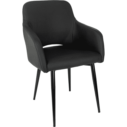 Кресло "Бюрократ CH-380F", экокожа, черный, каркас металл, корпус черный