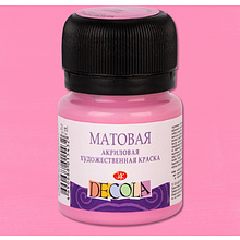 Краска акриловая матовая "Декола", 322 розовая, 20 мл., банка