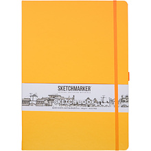Скетчбук "Sketchmarker", 21x29,7 см, 140 г/м2, 80 листов, оранжевый неон