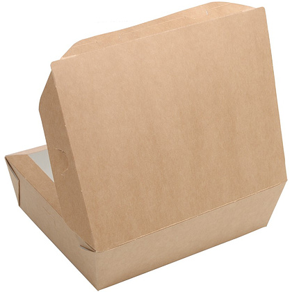 Контейнер бумажный без окна, 1000 мл, 250 шт/упак, крафт - 6