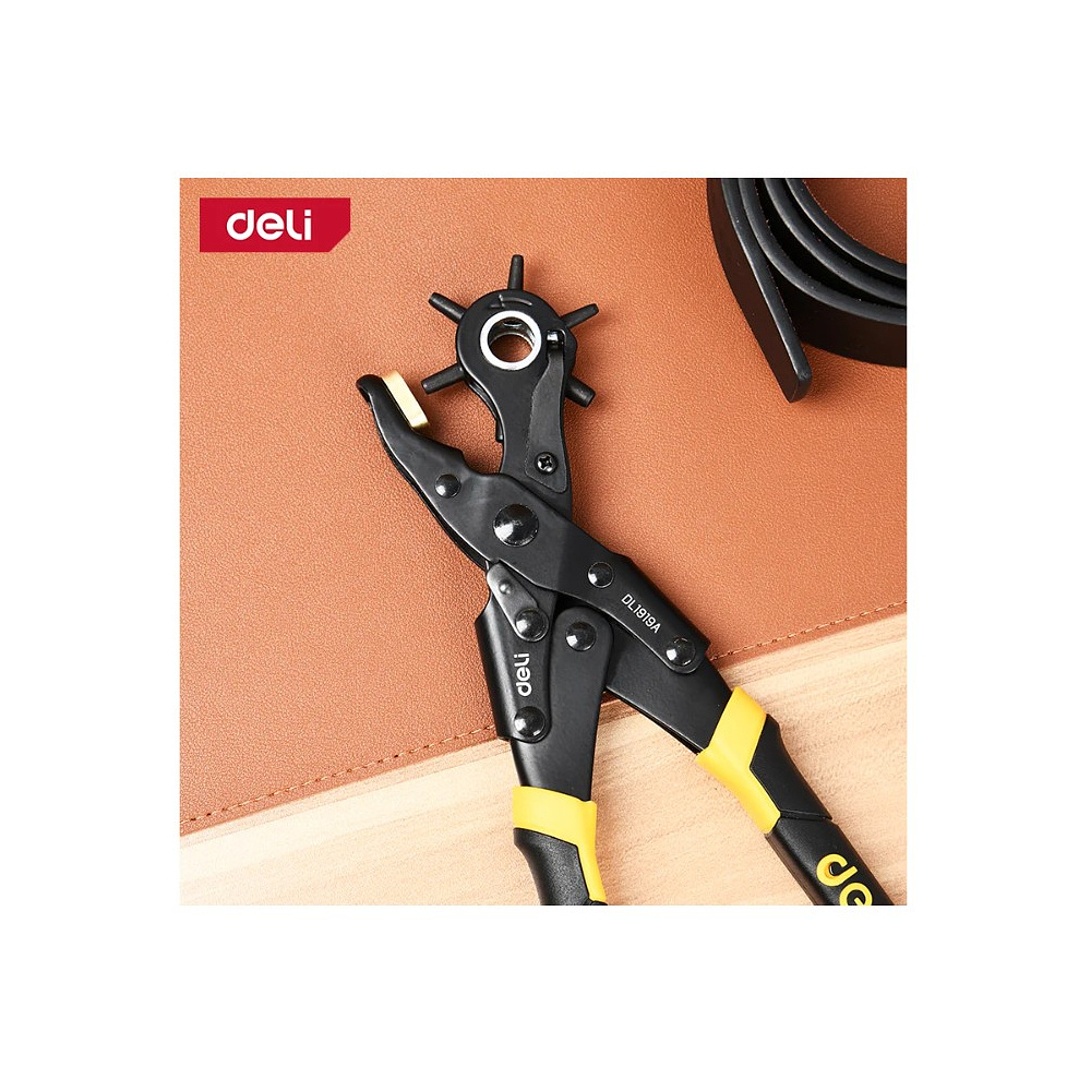 Дырокол Deli YS EDL1919A (пробойник, просекатель) для кожи, 250 мм., 6-в-1 - 2