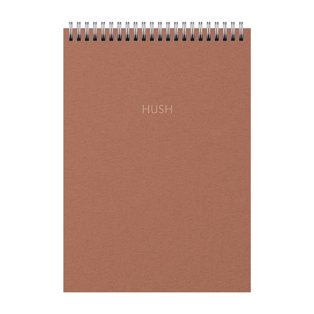 Блокнот "Hush.5", A5, 80 листов, в клетку, коричневый