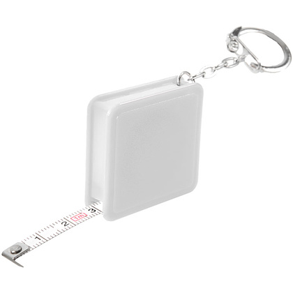 Брелок-рулетка "7305", пластик, металл, 1 м, белый - 2