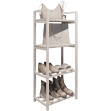 Обувница ALLERD 2+2 RION, белый муар, 440х250х1030, энигма