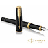 Ручка перьевая "Parker Urban Muted Black GT", F, черный, золотистый, патрон синий