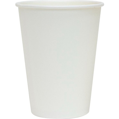 Стакан картонный 300 мл, 1 слой, 50 шт/упак, белый