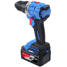 Дрель-шуруповерт "DongCheng" аккумуляторная, ударная бесщеточная 20В, 500Вт, 60Нм, аккум. 2.0Ач*2, з/у 2А, тип AM