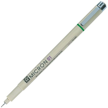 Ручка капиллярная "Pigma Micron", 0.25 мм, зеленый