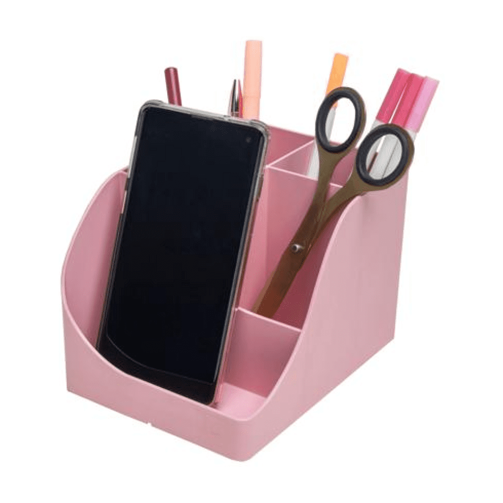 Подставка для ручек "Autentik", пластик, 5 делений, конфетно-розовый - 6