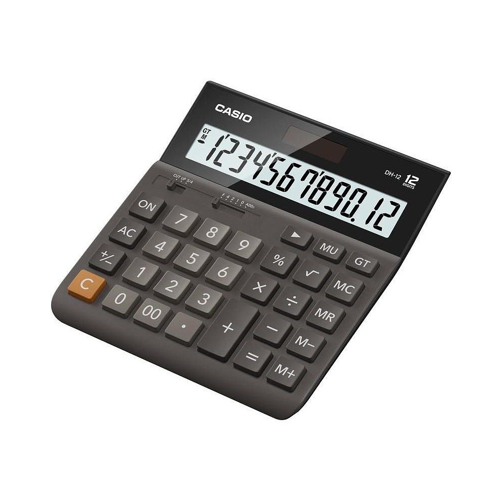 Калькулятор настольный Casio "DH-12", 12-разрядный, темно-серый