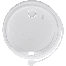 Крышка пластиковая для стаканов d=90 мм, для горячих напитков, 50 шт/упак, флип-топ, белый