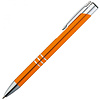 Ручка шариковая автоматическая "Ascot", 0.7 мм, оранжевый, серебристый стерж. синий - 2