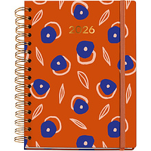 Ежедневник датированный "Flourish" 2026, A5, линейка, оранжевый