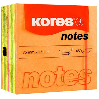 Бумага для заметок "Лето", 75x75 мм, 450 листов, ассорти