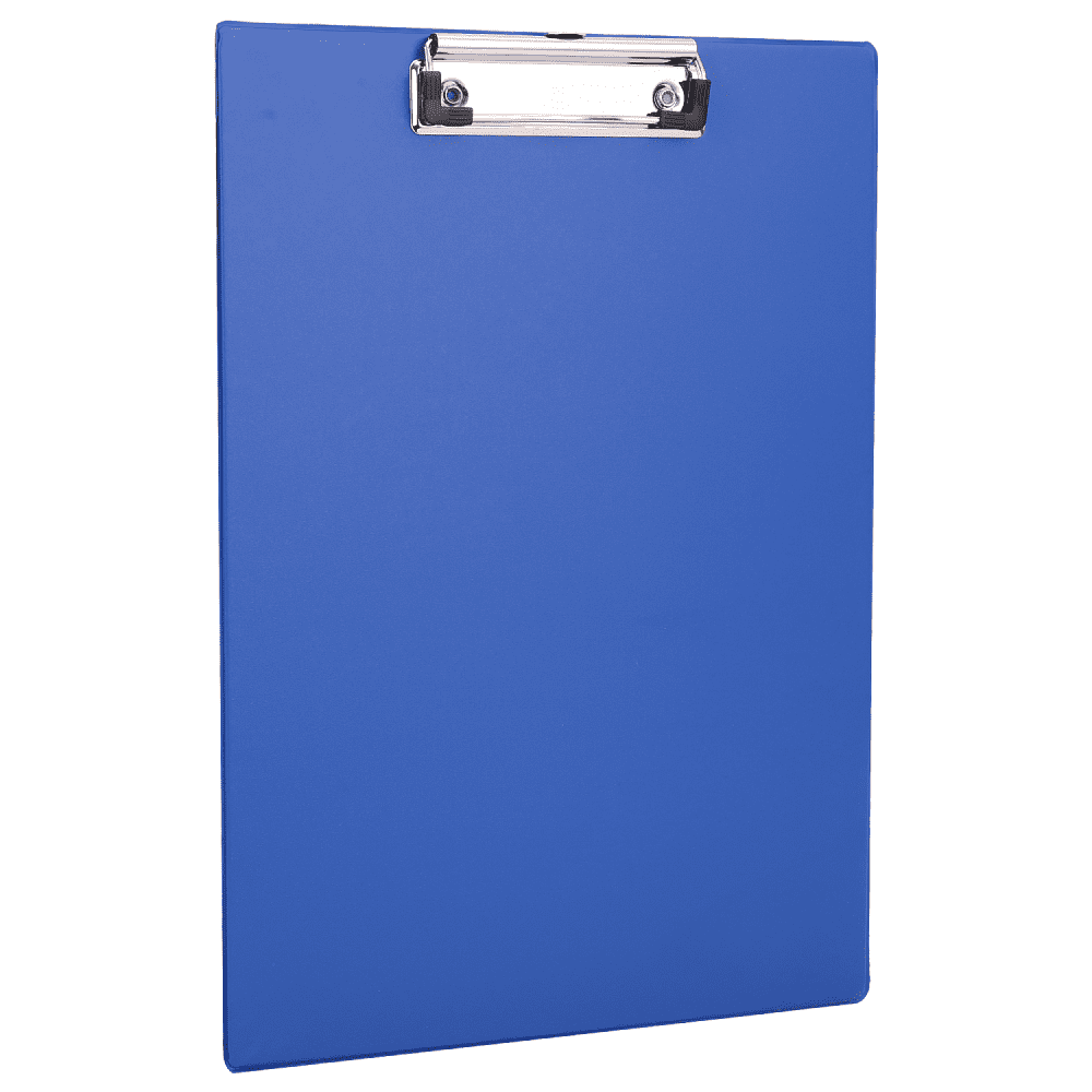 Планшет с зажимом Deli "ПВХ", А4, синий  - 2
