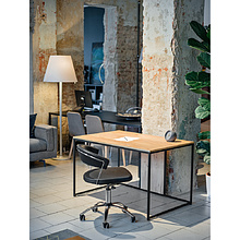 Стол письменный "DT-1", 1200х800х740 мм, черный, табачный крафт